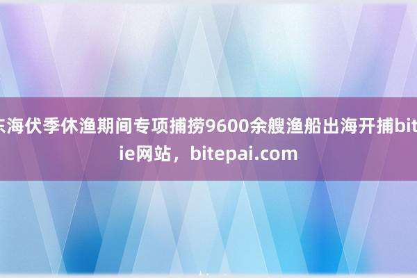 东海伏季休渔期间专项捕捞9600余艘渔船出海开捕bitpie网站，bitepai.com