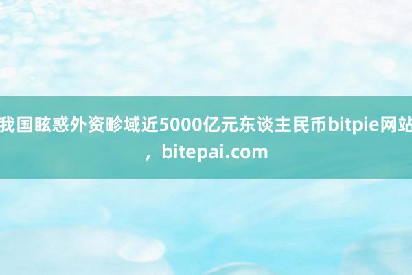 我国眩惑外资畛域近5000亿元东谈主民币bitpie网站，bitepai.com