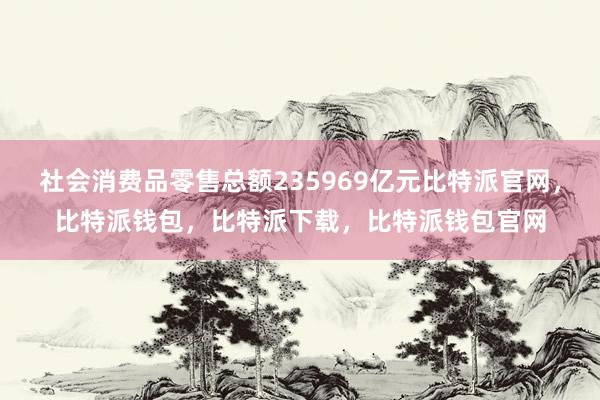 社会消费品零售总额235969亿元比特派官网，比特派钱包，比特派下载，比特派钱包官网