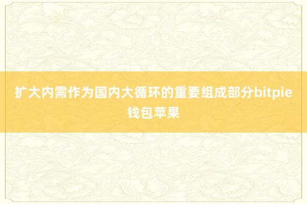 扩大内需作为国内大循环的重要组成部分bitpie钱包苹果