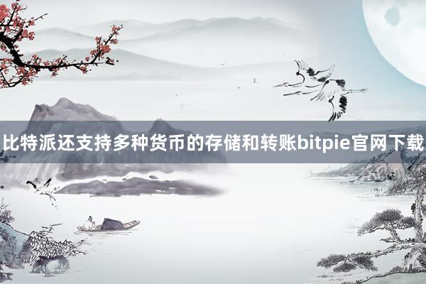 比特派还支持多种货币的存储和转账bitpie官网下载