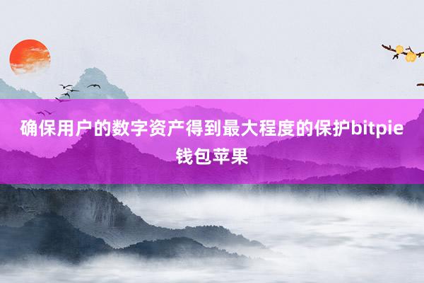 确保用户的数字资产得到最大程度的保护bitpie钱包苹果