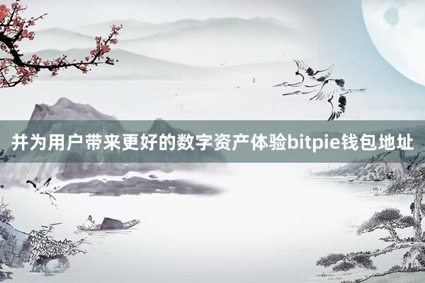 并为用户带来更好的数字资产体验bitpie钱包地址