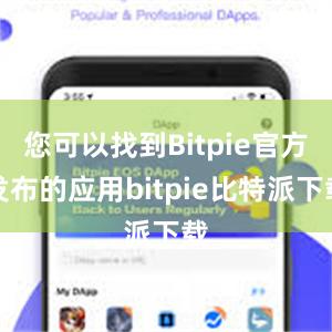 您可以找到Bitpie官方发布的应用bitpie比特派下载