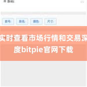 实时查看市场行情和交易深度bitpie官网下载