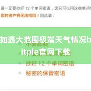 如遇大范围极端天气情况bitpie官网下载